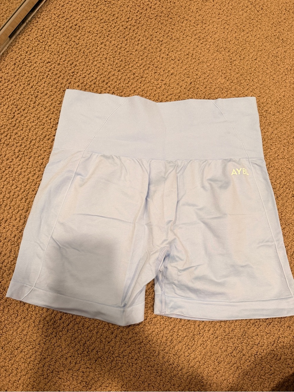 AYBL Light Blue High-Waist Bike Shorts